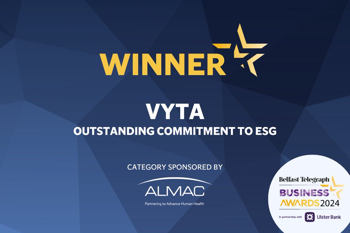 Congratulations to @Vyta_Secure on winning the Outstanding Commitment to ESG award, sponsored by @AlmacGroup 🏆 👏
#BelTelAwards | tinyurl.com/yc2u2p5z