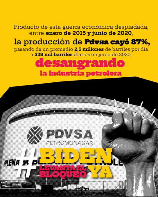 La política imperial de EE.UU. no se ha detenido en atacar la economía venezolana, desde la industria petrolera, retener activos en el extranjero y deteriorar la capacidad de Venezuela para proveer bienes necesarios para el pueblo.