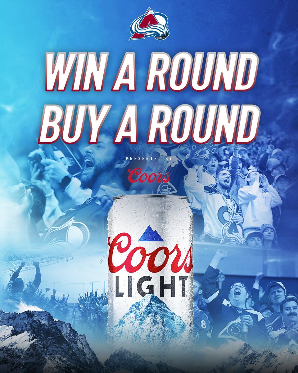 Coors has you covered for the next round. Learn more: avs.social/coorsr1 #GoAvsGo