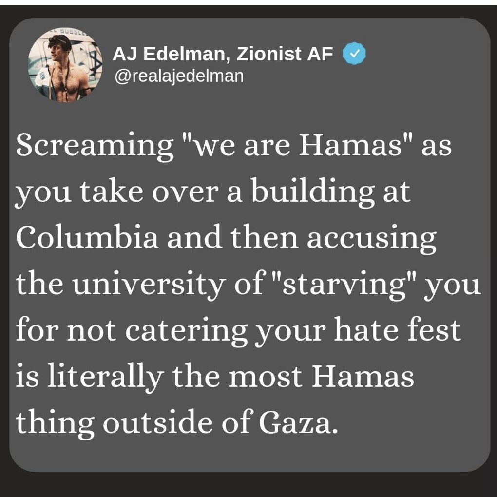 “…the most Hamas thing outside of Gaza” Truth! Hamas University 🙄