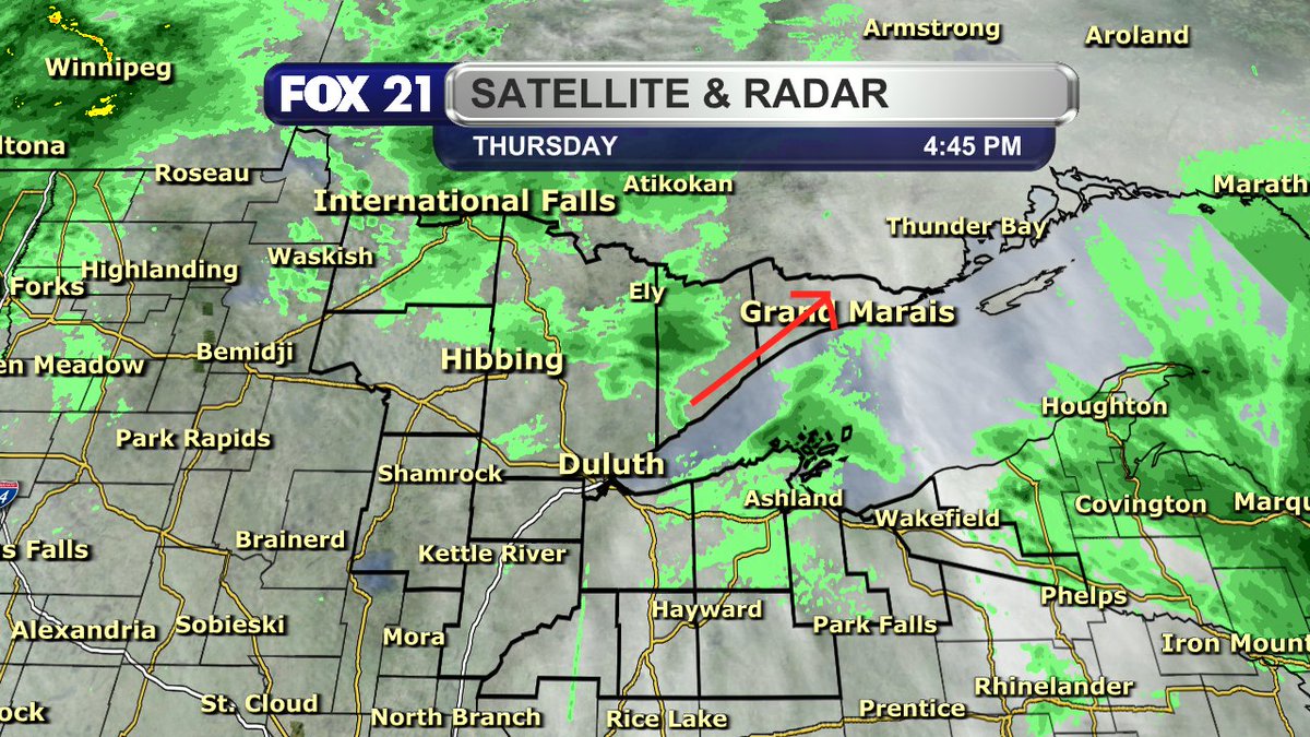 4:45 P.M. RADAR UPDATE: Showers continue to move through the northern regions of the Northland, as well as the Bayfield Peninsula. They will persist in spots this evening and overnight before we clear out the rain and clouds Friday. - Chief Meteorologist Rusty Mehlberg