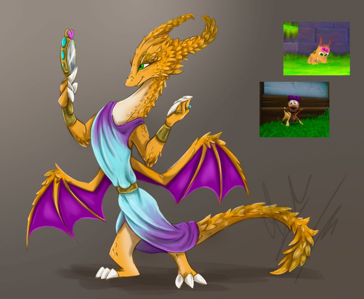 Another one of my adult dragon designs from Spyro: Year of the Dragon! 💖 This time: Vanessa from Sunny Villa! 💖
#characterdesign #Spyrothedragon