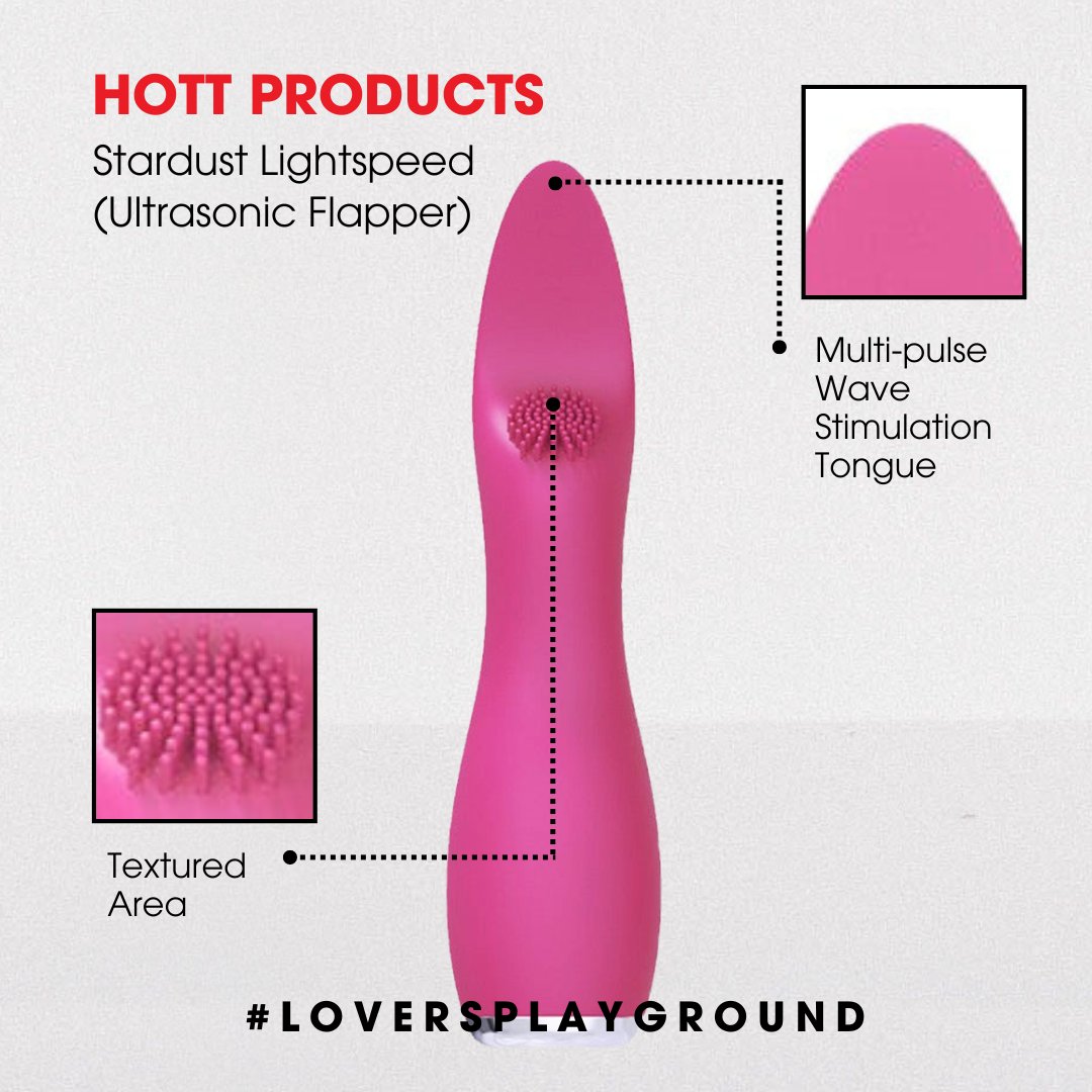 Stardust LIGHTSPEED uses the tip as a tongue during oral sex, but with consistent mild to wild consistent flowing movement. 👅 Adjust the intensity by positioning the flapper closer or further to the desired stimulation area. pc: @hott_products #loversplayground