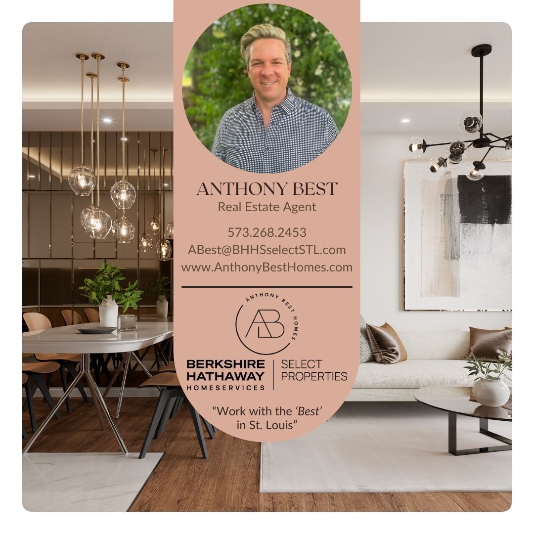 Why wouldn't you work with the 'Best' for all of your real estate needs? #STL #thelou #saintlouis #stlouis #realtor #realestateagent #selectthebest #BestIsBest #AnthonyBestHomes