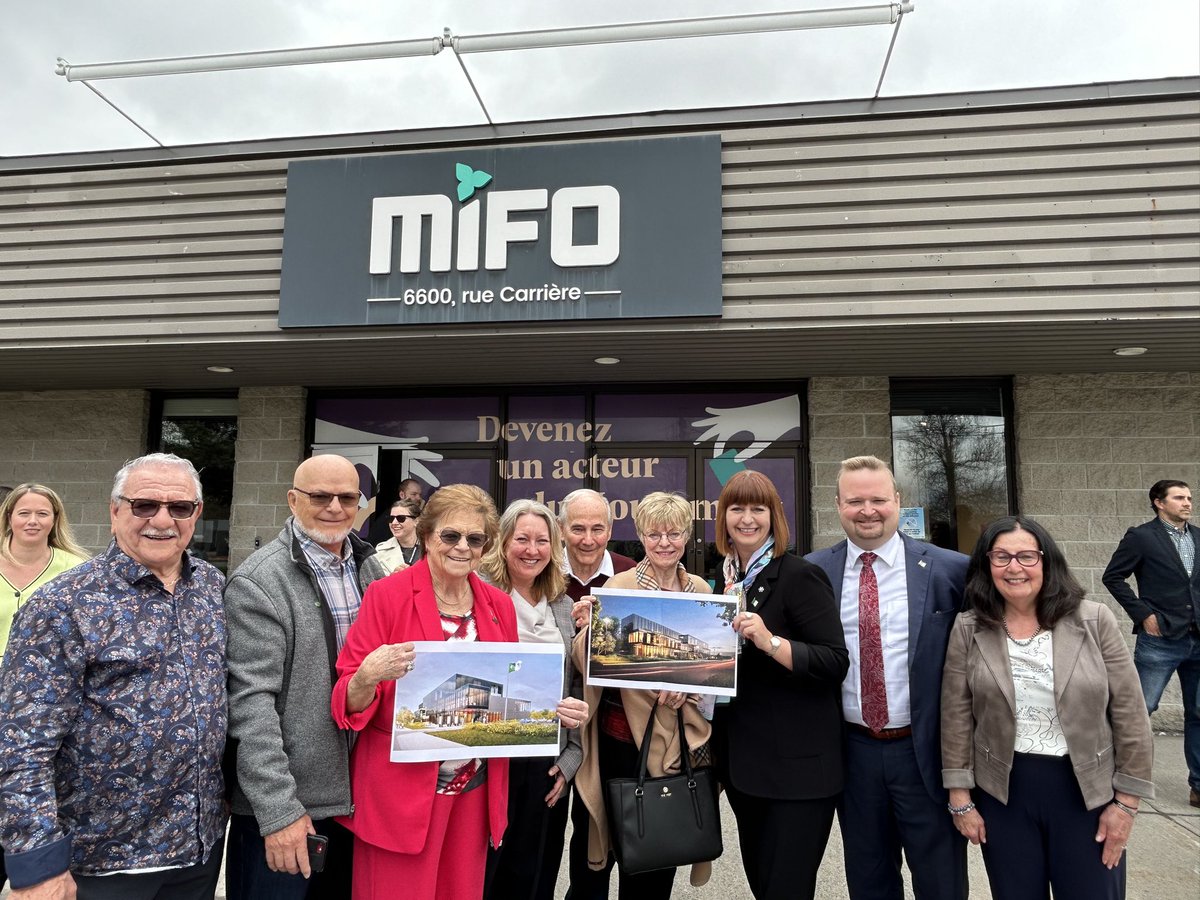 La grande nouvelle attendue depuis longtemps à Orléans pour la communauté francophone et la région. Mes collègues ont annoncé 36M$ du fédéral pour la construction du nouveau @MIFORORLEANS. Merci à l'équipe, bénévoles, donateurs et @mariefrancelalonde pour tous vos efforts!