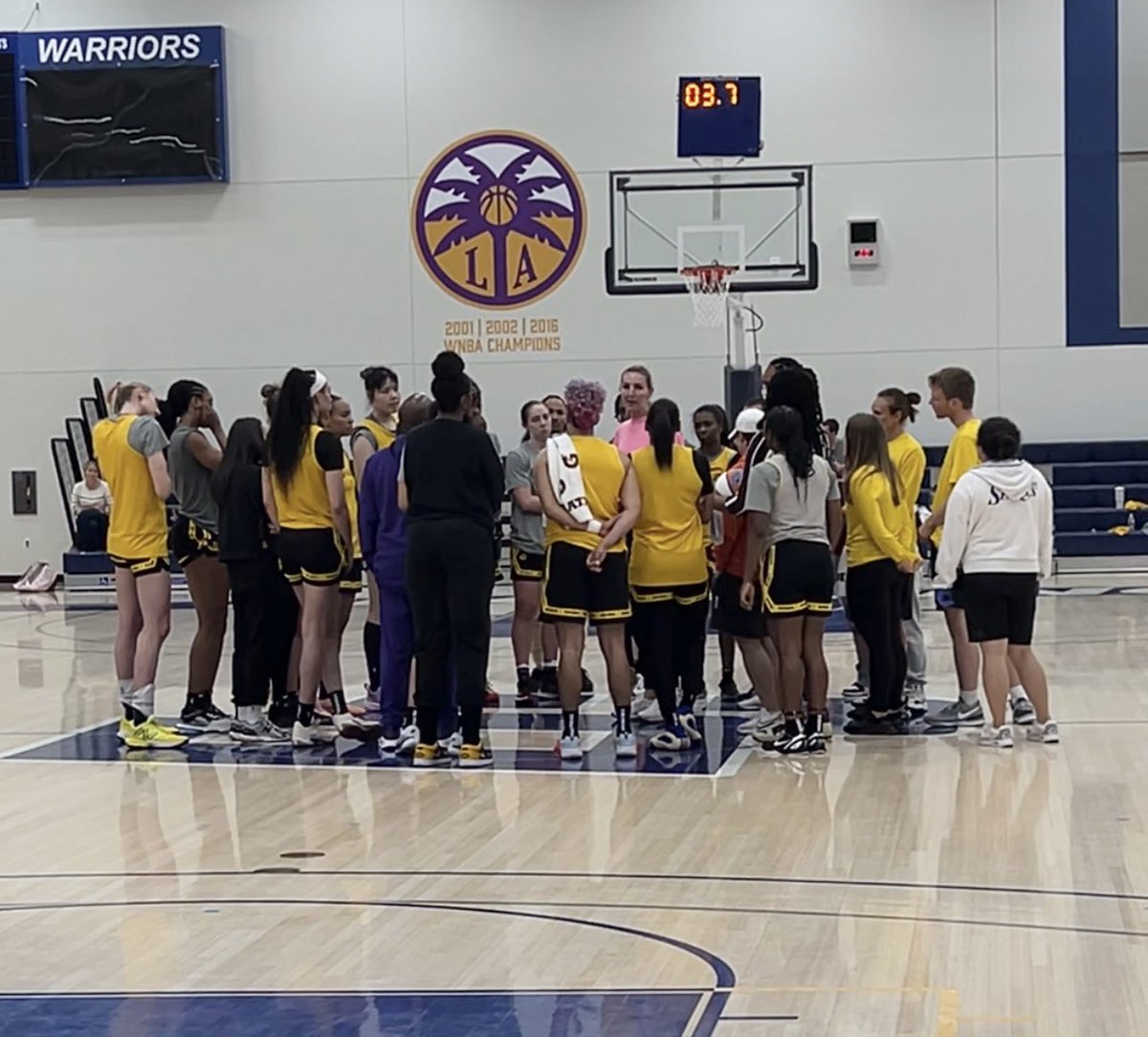 Checking in from @LASparks training camp ahead of their trip to Edmonton for the 2nd #WNBACanadaGame