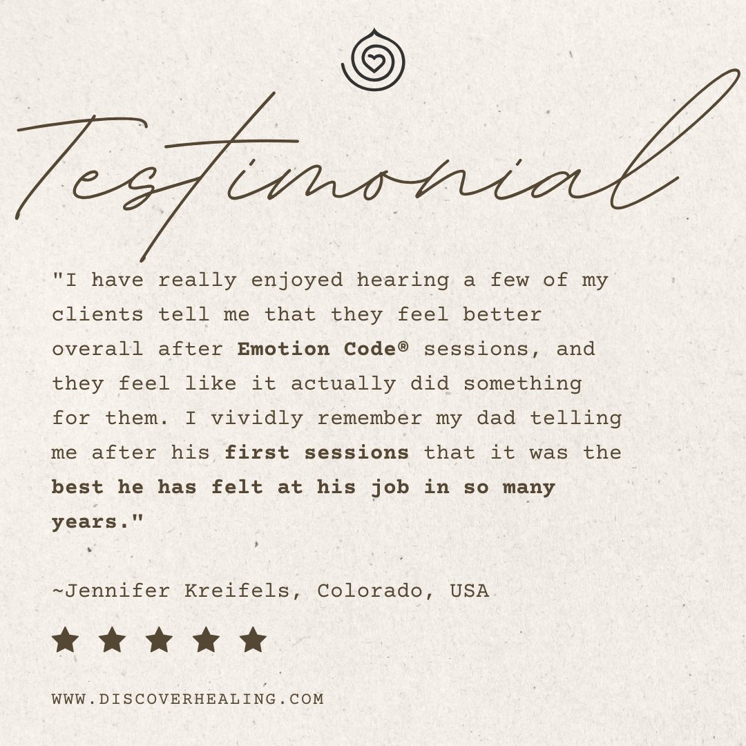DiscHealing's tweet image. It&apos;s so rewarding being able to share the power of The Emotion Code with others. Have you noticed changes after releasing Trapped Emotions? #DiscoverEmotionCode