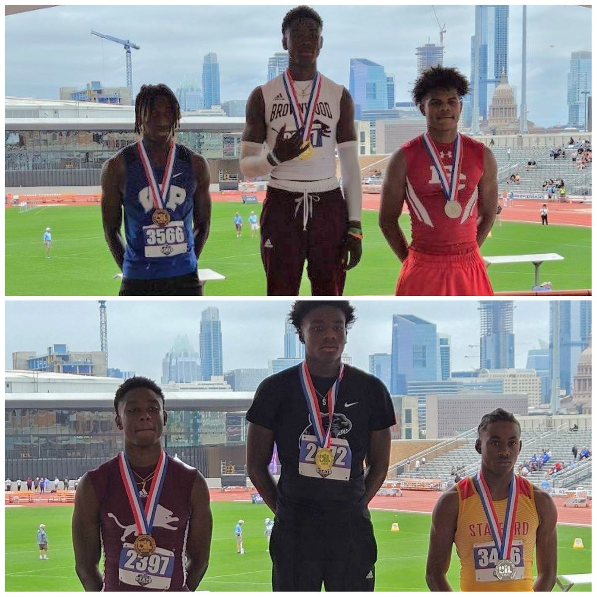 Congratulations to Ike Hall who won gold and is the State champ in the Triple Jump! Hall also earned bronze in Long Jump! #BwdPride