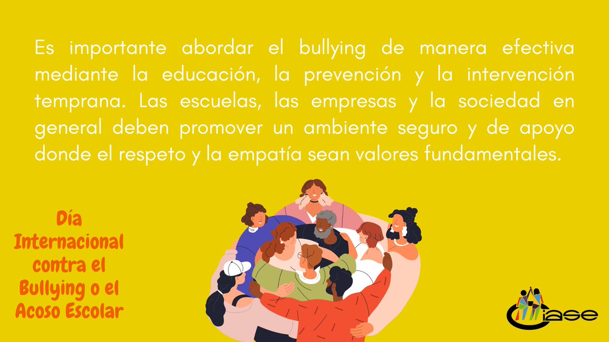 ¡Juntas y juntos podemos detener el bullying y crear entornos seguros y amables para todos y todas! 
#NoAlaViolencia #AmbienteSeguro