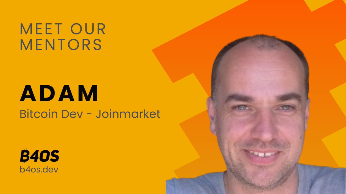 ¡Estamos emocionados de presentar a Adam Gibson como mentor en #B4OS ! 🚀 Adam es una figura destacada en el ecosistema bitcoiner, especialmente reconocido por su trabajo en la mejora de la privacidad dentro de la red. Es uno de los desarrolladores líderes de JoinMarket, un…