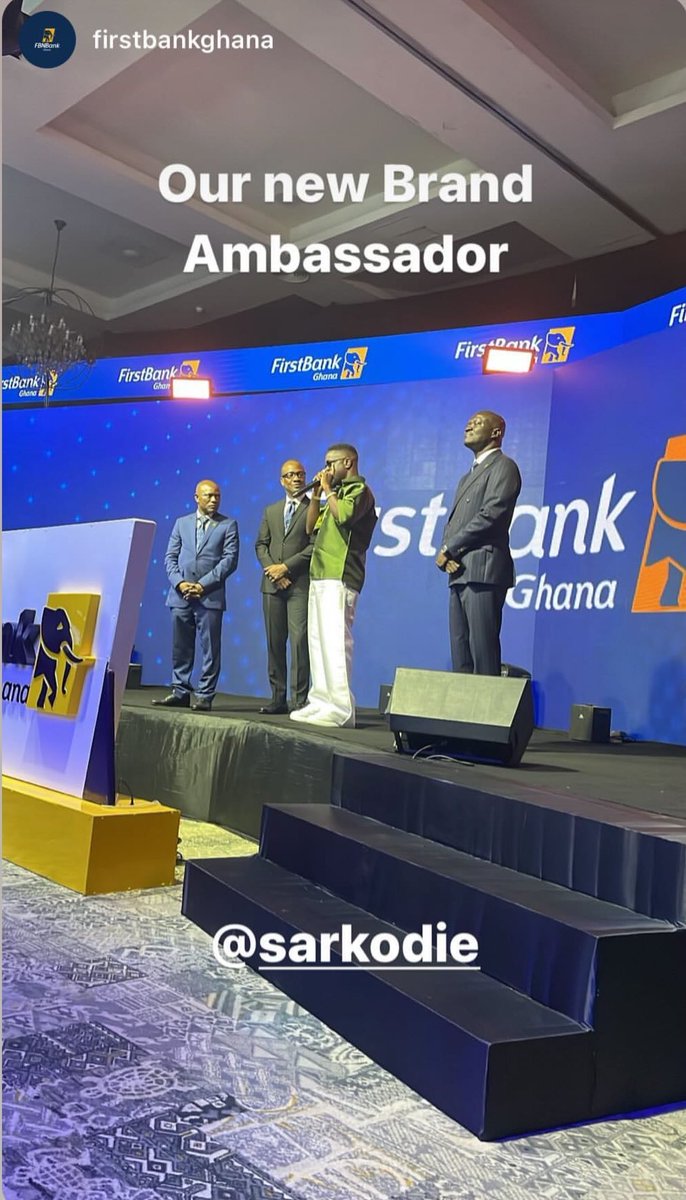 .@Sarkodie is the new ambassador for First Bank Ghana Ltd.