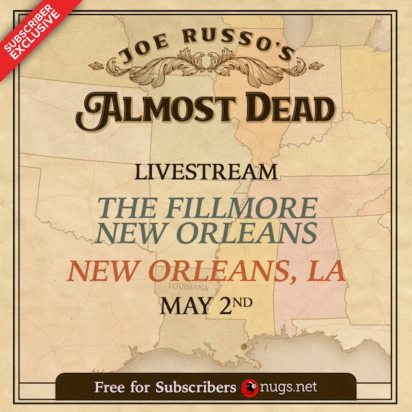 Get ready to get down, three nights of @RussoAlmostDead begins tonight in New Orleans ⚜️💀 ➡️ 2nu.gs/JRADJazzFestTw The #livestreams for the whole run are free to watch for nugs subscribers ⚡️🌹 Sign up now to watch, and for less than the price of one pay-per-view you can…