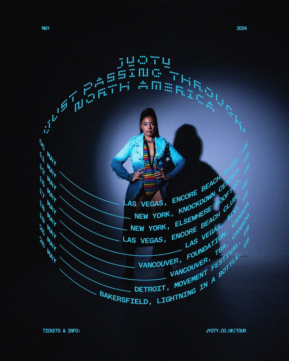 Hello North America! This isn’t a tour but just a month of fun gigs including my (sold out) debut of “We’ve Been Here Before” at Knockdown Center ❤️❤️❤️ Jyoty.co.uk/tour 🦦