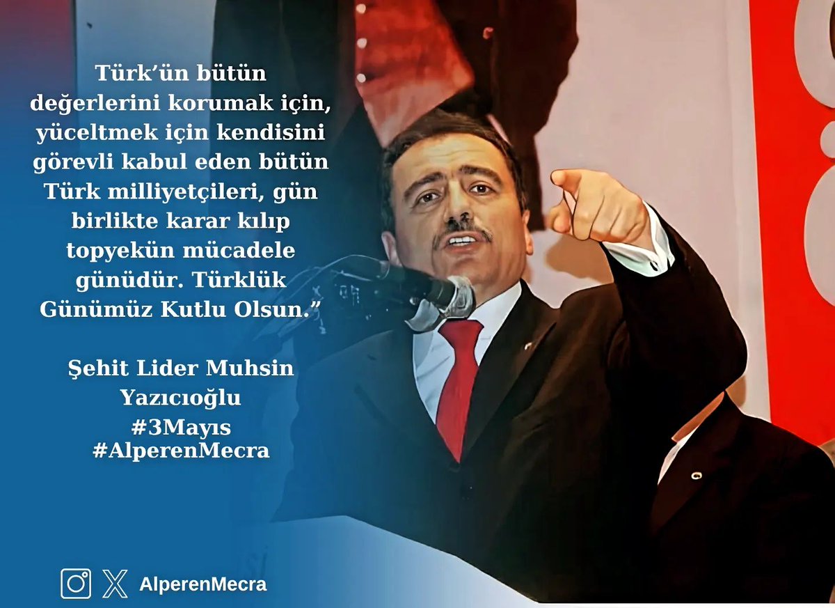 Günümüz kutlu olsun 

#MuhsinYazıcıoğlu
#25Mart2009