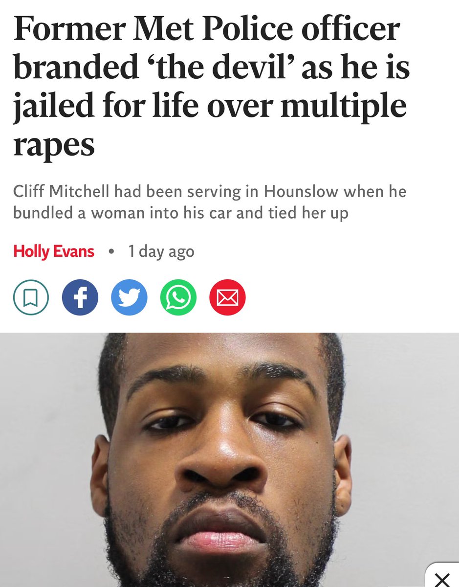 Police officer found guilty of 10 counts of rape, 3 counts of rape of a child under 13, 1 count of kidnap & breach of a non-molestation order. He has been jailed for life for his crimes that took place between 2014 and 2023. Every VAWG case he’s worked on should be reopened.