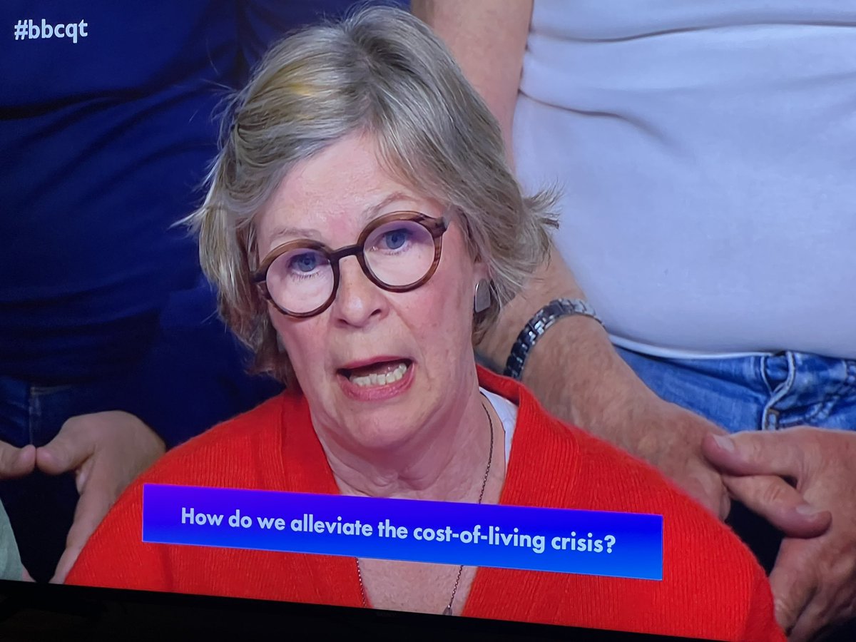 Go sit on the panel, lady in red. 👏 You can have the prize winning Professor’s seat #bbcqt