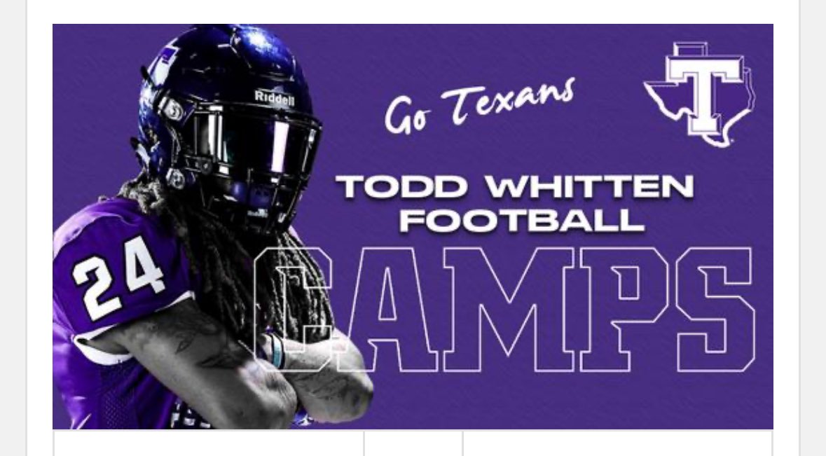 Thanks for the camp invite @BB33fromE and @TarletonFB! Will see you in June. @CoachQCPProud @BarksdaleBeau @AllenMarrow @Cedar_ParkFB