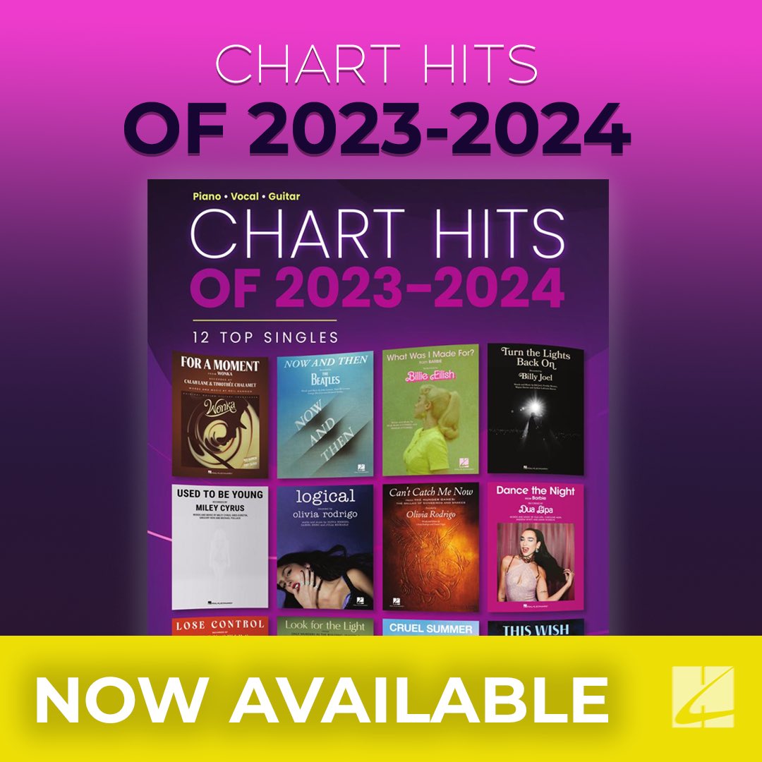 Got a pop-music fanatic in your life? Help them play all their favorites with 'Chart Hits of 2023-2024', available now! #HalLeonard #ChartHits #PopMusic halleonard.com/product-family…