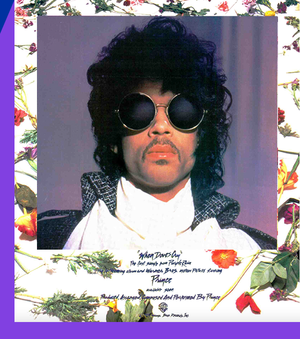 40 years ago this week, @warnerrecords took over the back cover of @Billboard to herald the release of WHEN DOVES CRY, the first single from @Prince's forthcoming album and motion picture, PURPLE RAIN ☔️ It was his first #1 on the Hot 100, and was the #1 single of 1984.