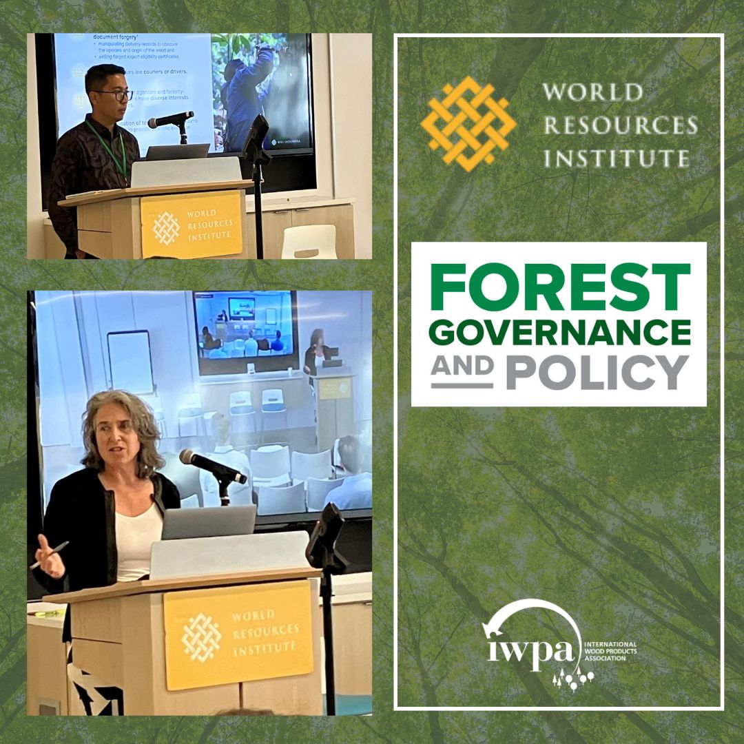 IWPA staff was pleased to join colleagues from industry, government, and NGOs for the World Resources Institute's Forest Governance and Policy Conference where we heard about the latest developments impacting legality and sustainability of forest products supply chains. #FGP24