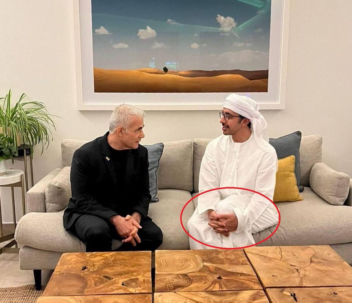 وزير خارجية 'دويلة' الإمارات مع مسؤول صهيوني !!