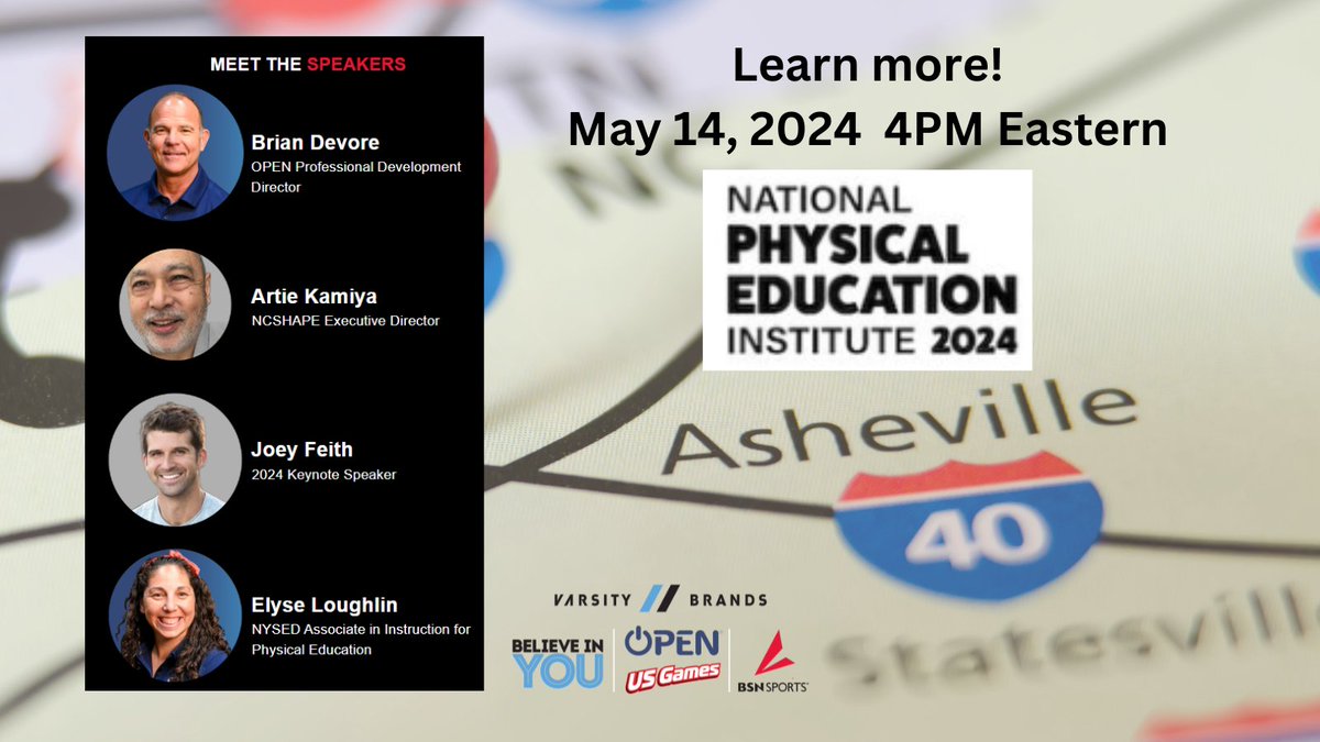 Join us for a #PEInstitute24 preview on 5/14 at 4PM Eastern with special guests @ArtieKamiya @JoeyFeith and @TheMsLoughlin! Recording will be sent to all registered! #physed #teachershelpingteachers bsnsports.com/ib/pe-institut…