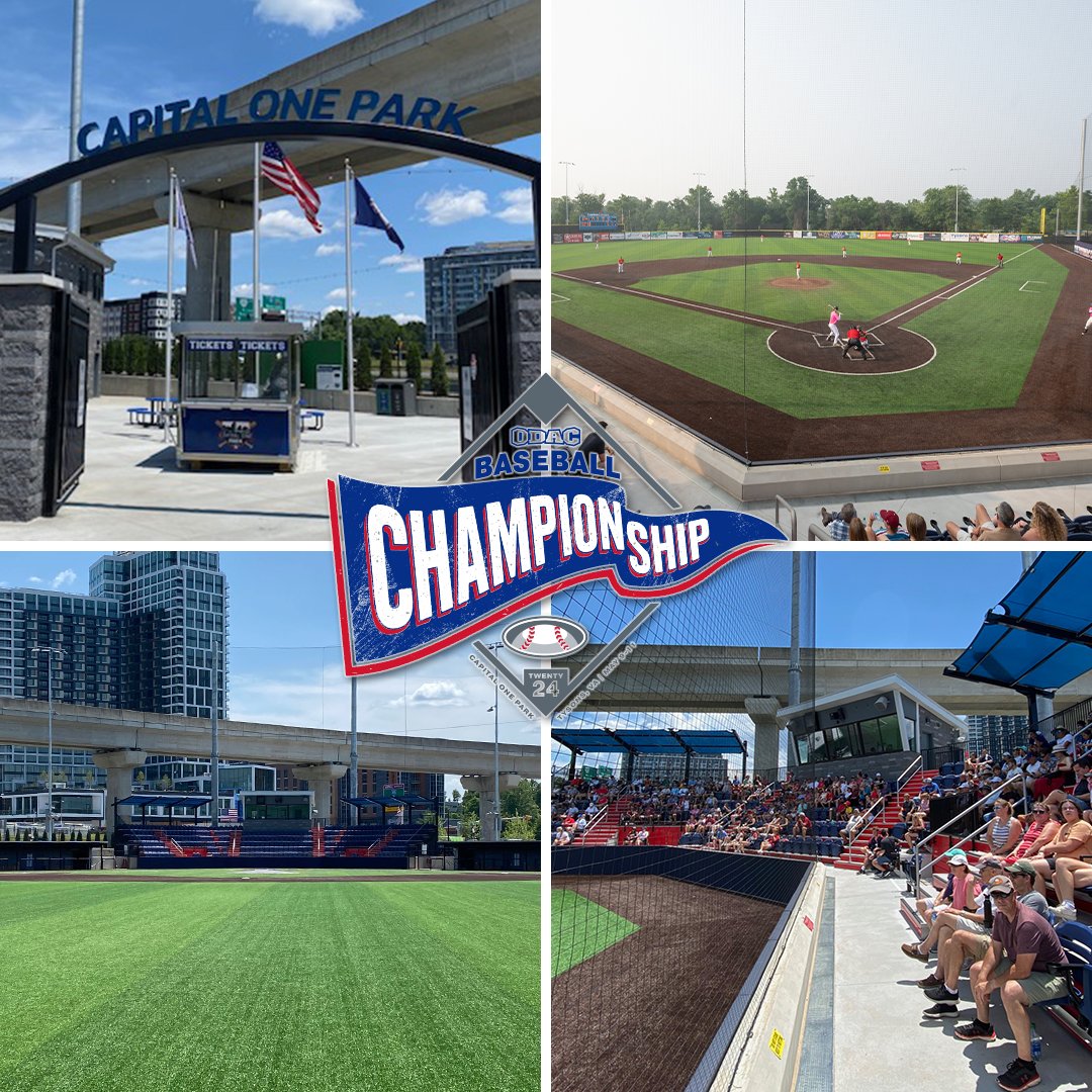 Opening weekend of the #ODAC Baseball Tournament starts tomorrow! Follow along at the champs site as we determine the 4 teams that will head to Tysons, VA for the championship series at a great new state-of-the-art venue at @CapitalOnePark #d3baseball odaconline.com/tournaments/?i…