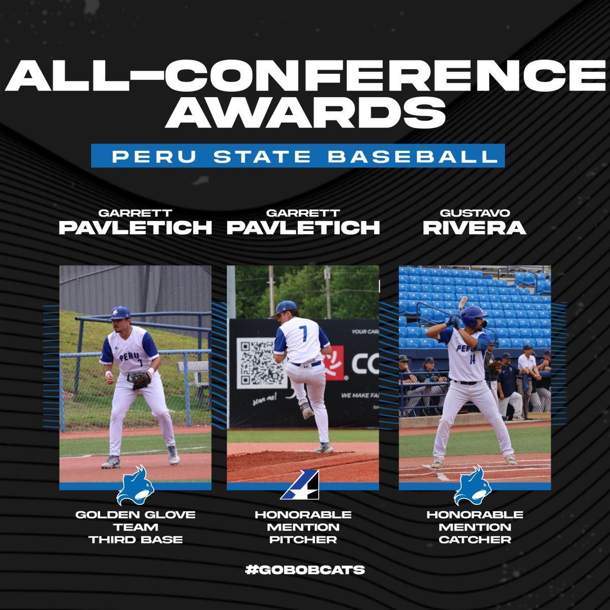 Congratulations to Garrett and Gustavo on earning Baseball All-Conference Awards! #ClawsOut | #PeruState156
