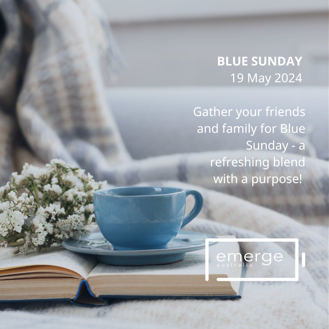 Join Blue Sunday to support Emerge Australia's efforts for ME/CFS sufferers. Host a Blue Tea Party, raise awareness, and help 250,000 Australians. Together, we can infuse hope. Sign-up here: vist.ly/353js