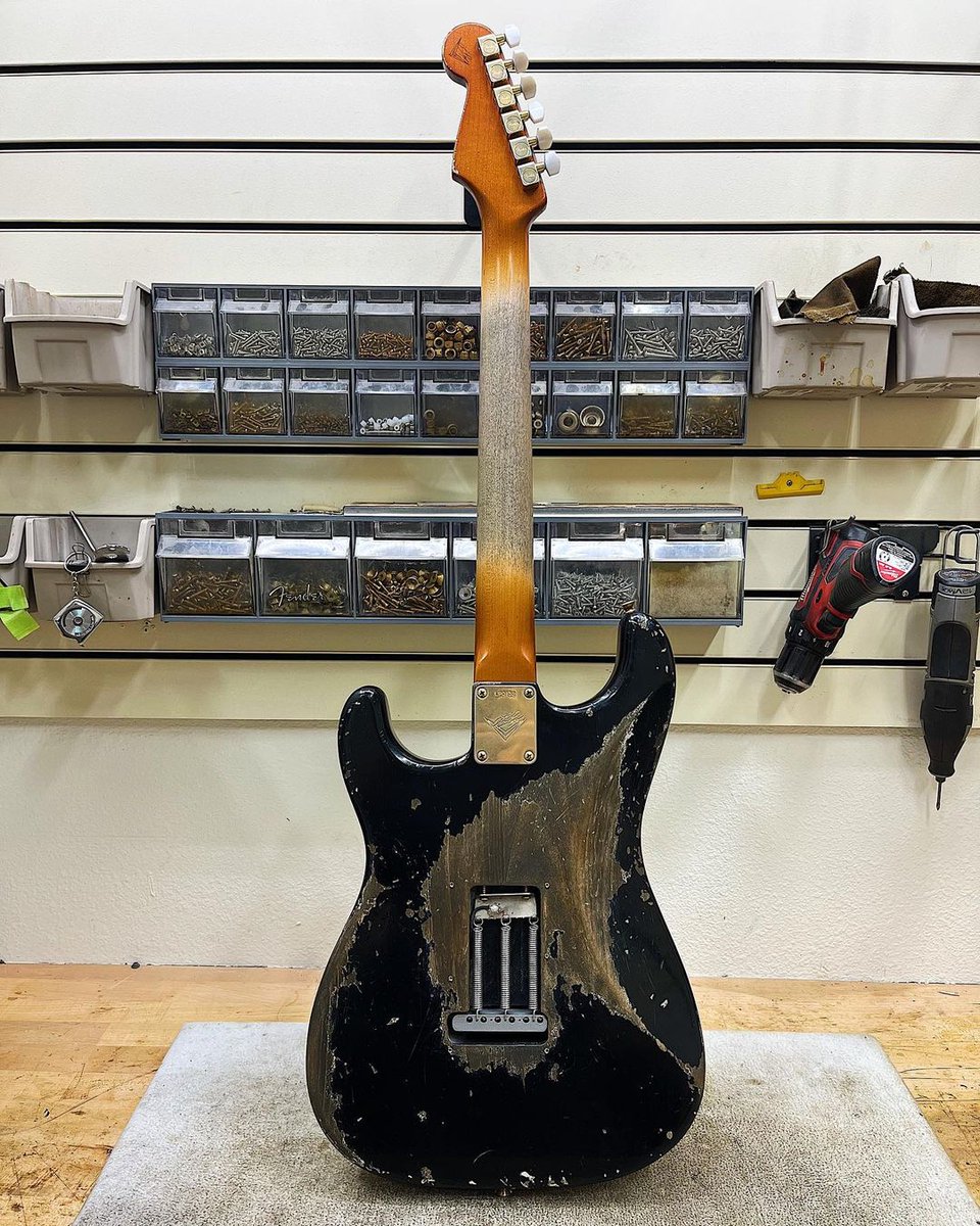 What’s not to love about this rad Black Strat built by Levi Perry? Comment below if you'd add this one to your collection.