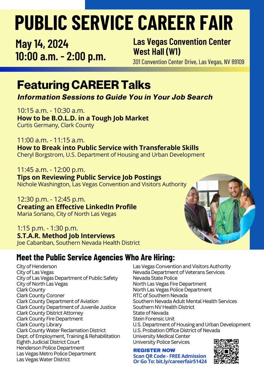 Looking for a career in public service? Head to the Public Service Career Fair to learn about rewarding opportunities at UMC and other government organizations. REGISTER NOW: bit.ly/careerfair51424