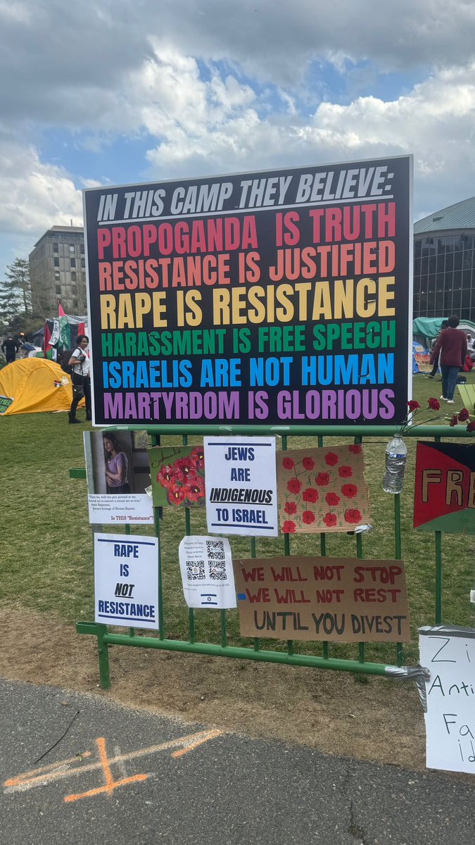 Elee Shimshoni (@eleeshimshoni) on Twitter photo We just wanted to warn people entering the encampment <a href="/MIT/">Massachusetts Institute of Technology (MIT)</a>, in case they were confused about who was behind it and what they stand for ๐ We just wanted to warn people entering the encampment <a href="/MIT/">Massachusetts Institute of Technology (MIT)</a>, in case they were confused about who was behind it and what they stand for ๐