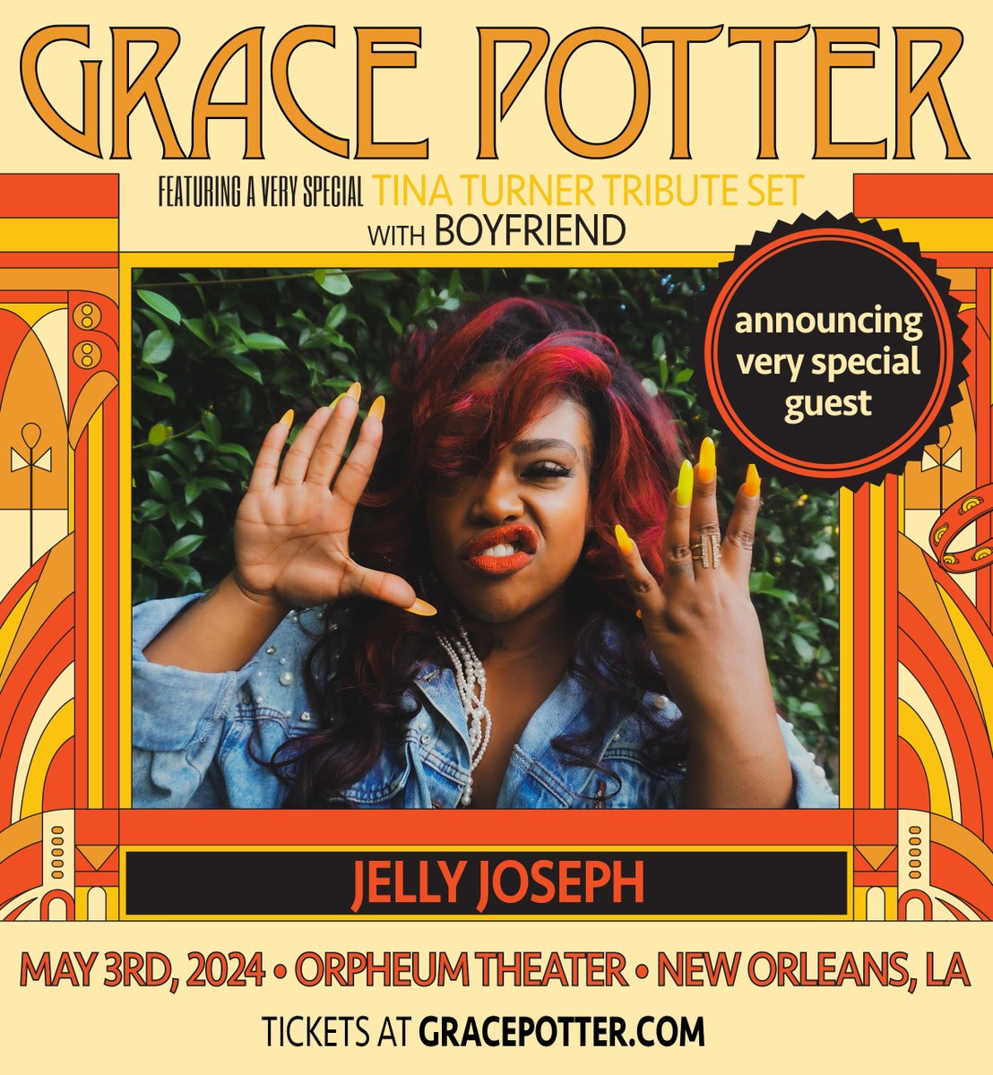 This show keeps getting hotter! Announcing another very special guest Jelly Joseph for my show tomorrow in NOLA! Who’s coming out to it? ticketmaster.com/event/1B00604E…