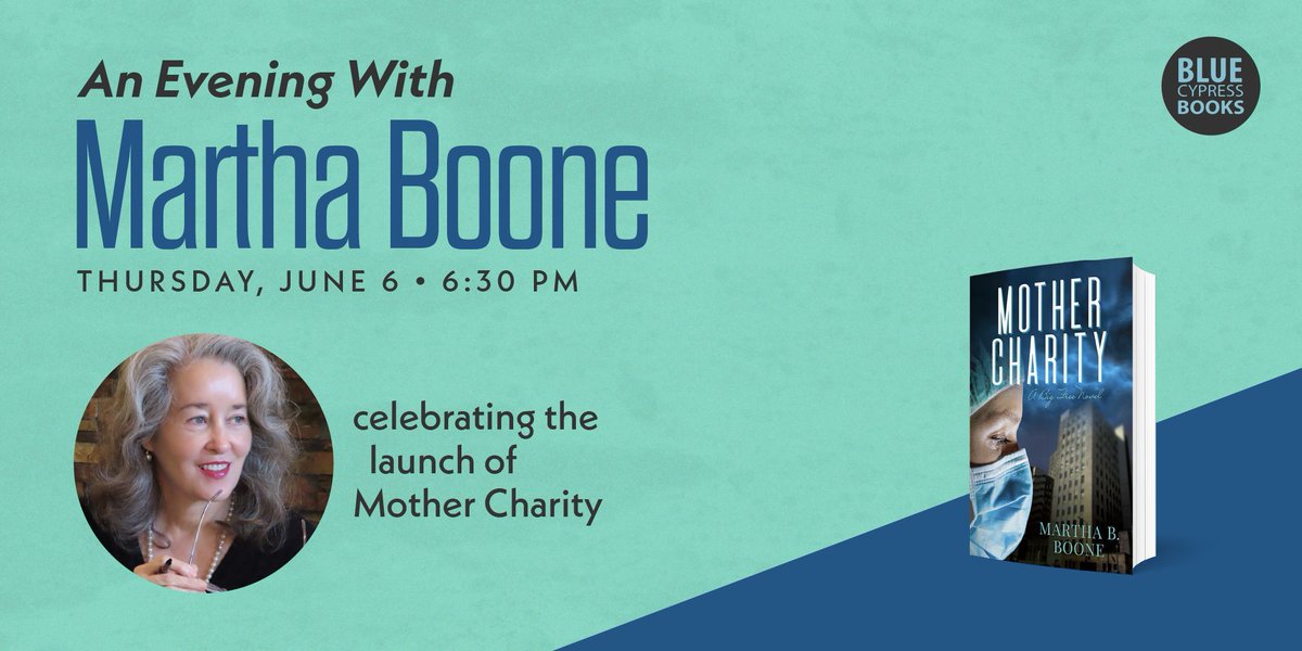 Join us on June 6th for an evening with author and Urologist @drmarthaboone as we celebrate her newest novel, Mother Charity. The event is free however RSVP is required. @TraumaTulane @TulaneUrology @TulaneMedicine @Tulane_Surgery buff.ly/44lQqgP