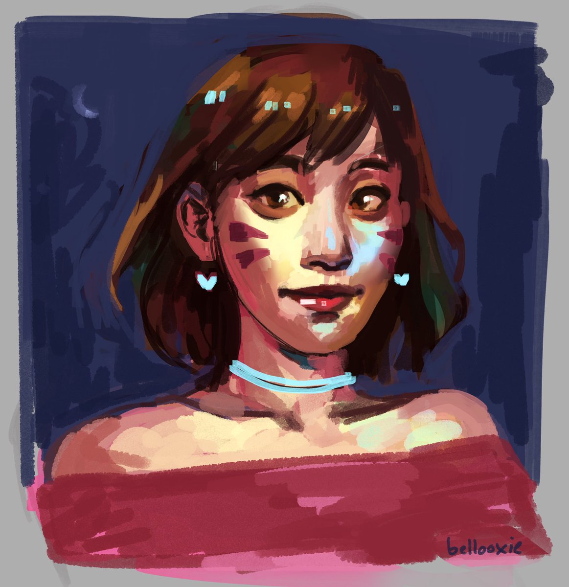 D. Va - Testing out a new brush ! #overwatch #dva