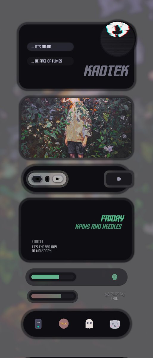 Eh, Chaos, Doom, Disorder
I think I'm done for today🙌🏼
BG (img) via @alolastmoment 
@kurapzs icons 💀🔥
KLWP with light switch and 2 pages swipe