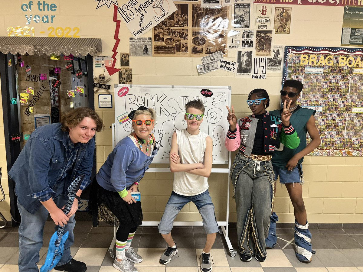 History Happenings at The High! We left the 80s behind today as we make our way to the 90s and early 2000s tomorrow! @amanda_belker @glynncoschools