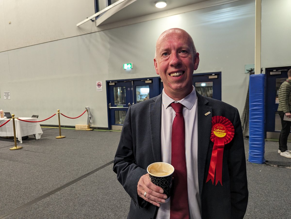 Bolton Council leader @NickPeelBolton, holding a coffee, said he was 'tired'.

Saying that the borough borough could see seats change hands either way, Cllr Peel added: “Until we start seeing the counts progressing, I wouldn't really like to guess.” @TheBoltonNews