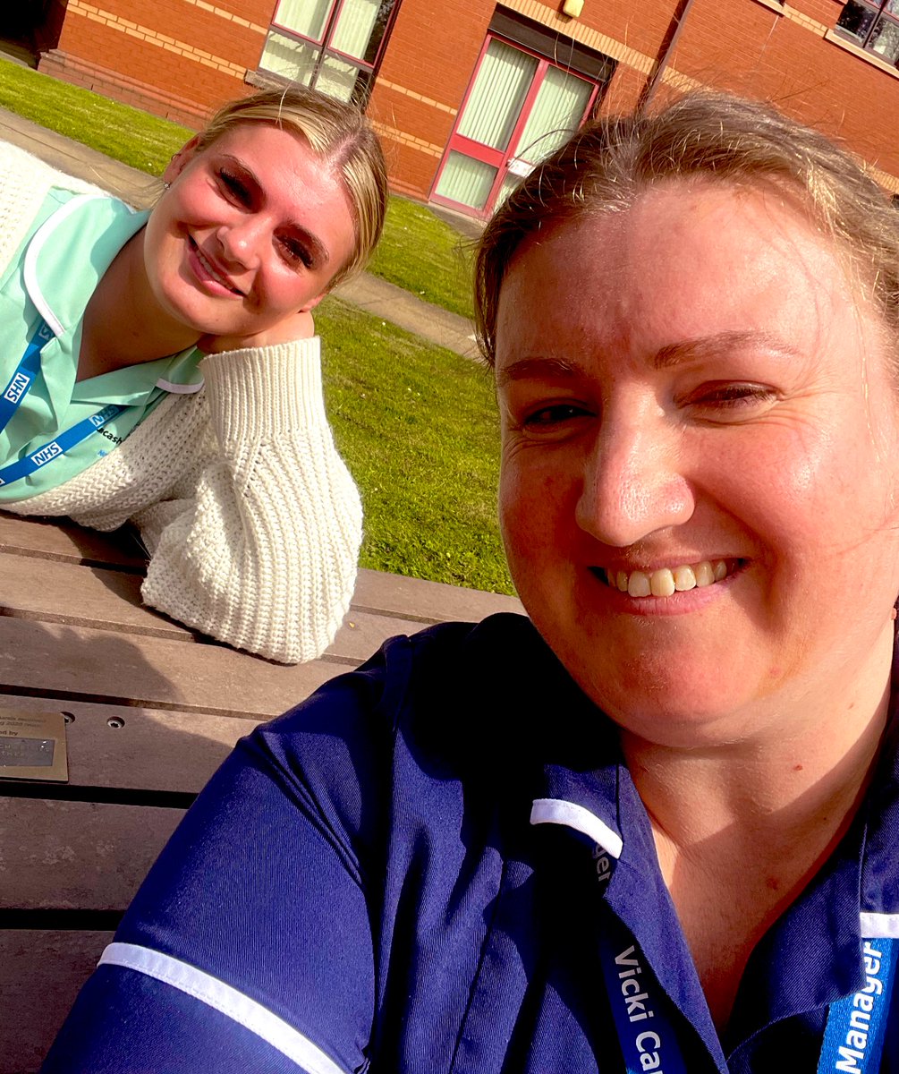 Lovely sunshine break with this beautiful HCA today, chuffed she’s been accepted to complete her NVQ with @LancsHealthAcad 🥰☀️💖