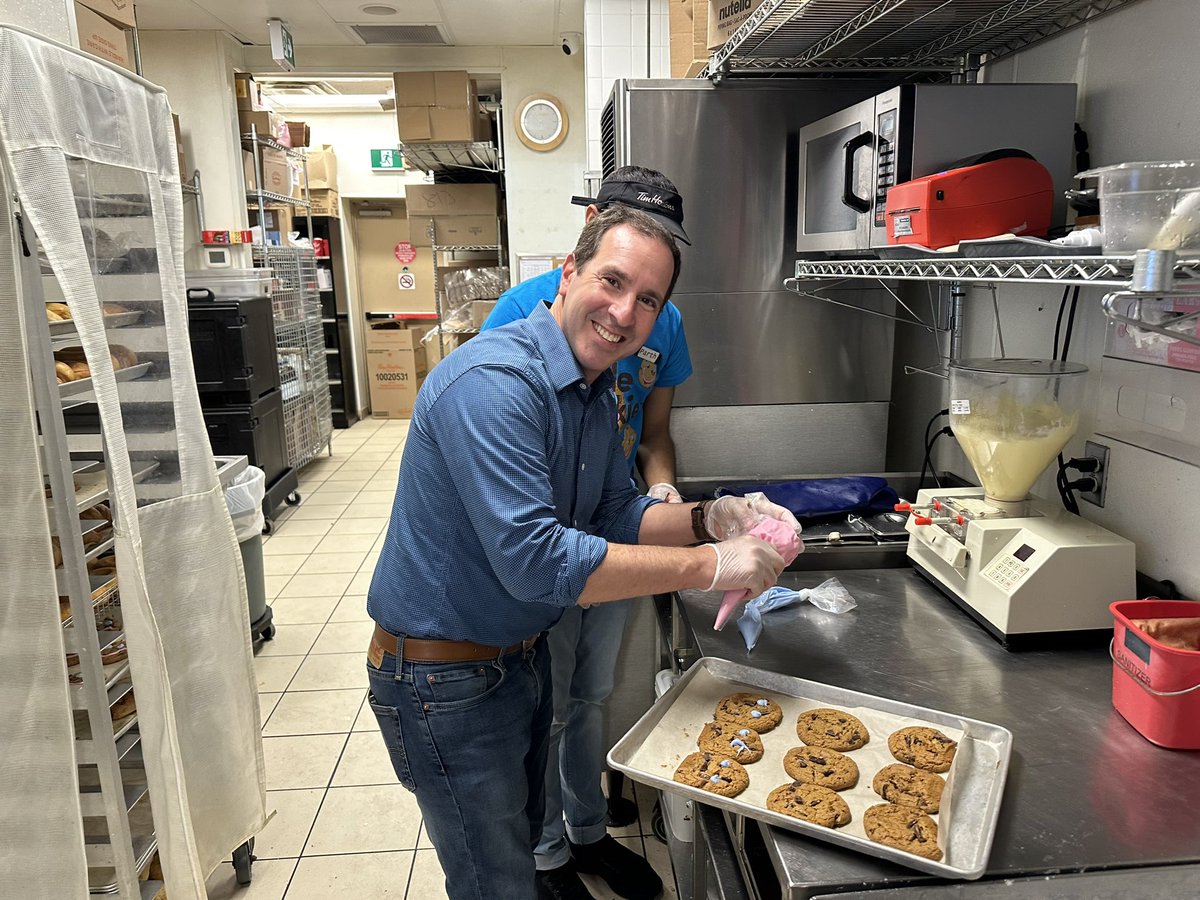 Thank you so much to the amazing staff at Tim Hortons for inviting me to serve Smile Cookies with you today in support of Children's Breakfast Club Charities!