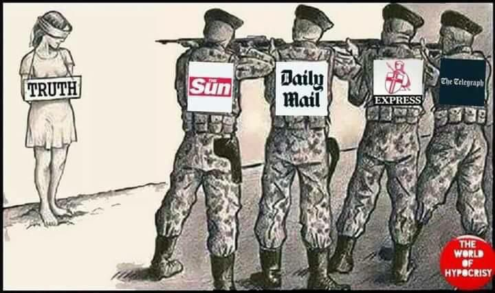 The whole point of The Sun, Daily Mail, Express and Torygraph. Is to kill the truth and replace it with whatever lies they like.