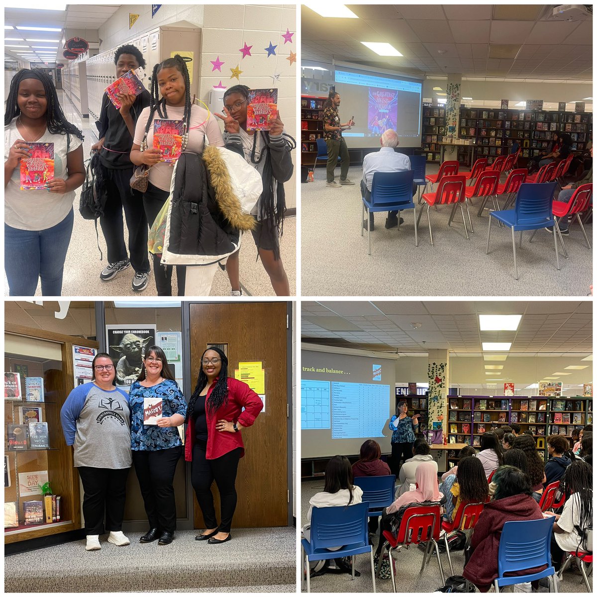 It’s a great day @Byrd_Middle for Duncanville Reads! Students heard from authors Traci Sorell and Adi Alsaid📚 #DuncanvilleReads
