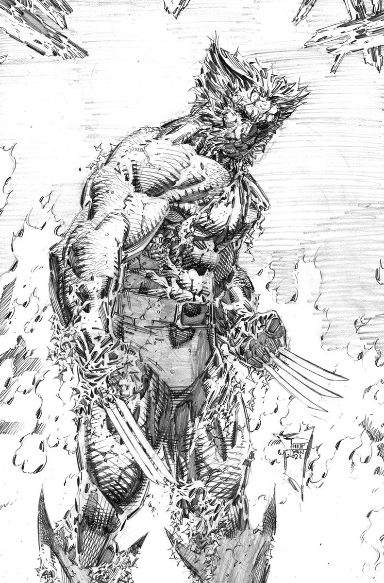 #Wolverine #XMen #Marvel #comics #art #sketch #アメコミ #漫画 #イラスト #PhilipTan #陳堉林                                             OA: #pencils on 11x17 board, available through Kirk Dilbeck / kirk.dilbeck@ivescrow.com