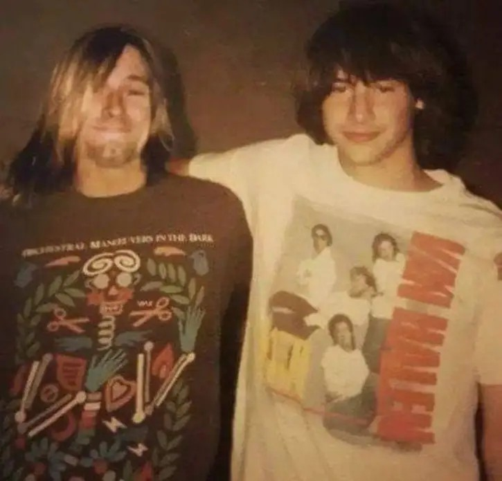 Kurt Cobain with Keanu Reeves