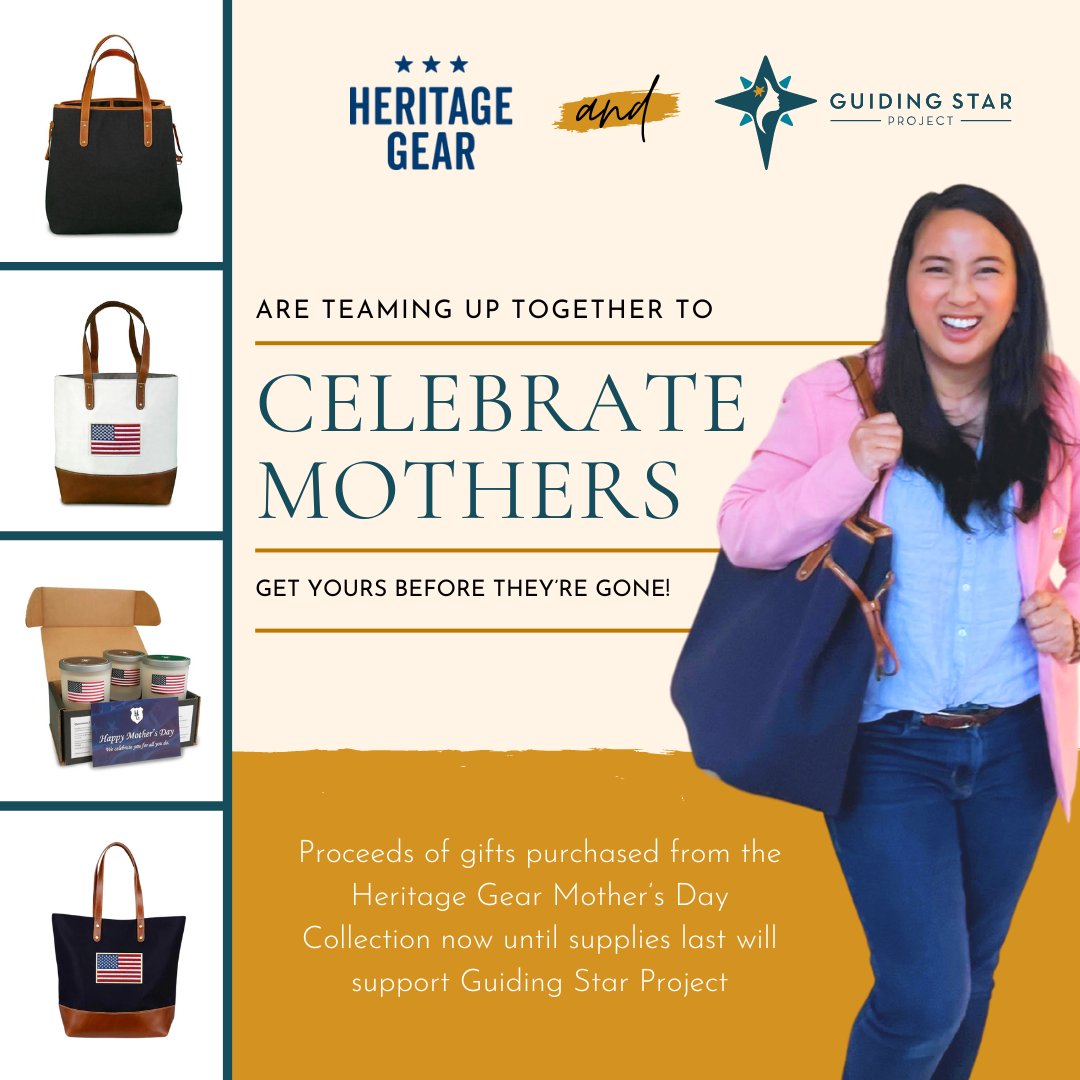 Heritage Gear and Guiding Star Project are teaming up to celebrate mothers!

Purchase any gift from their Mother's Day Collection and proceeds will go to support a future where no woman fears pregnancy! Get yours while supplies last!

SHOP NOW 👉 heritagegear.com/pages/mothers-…