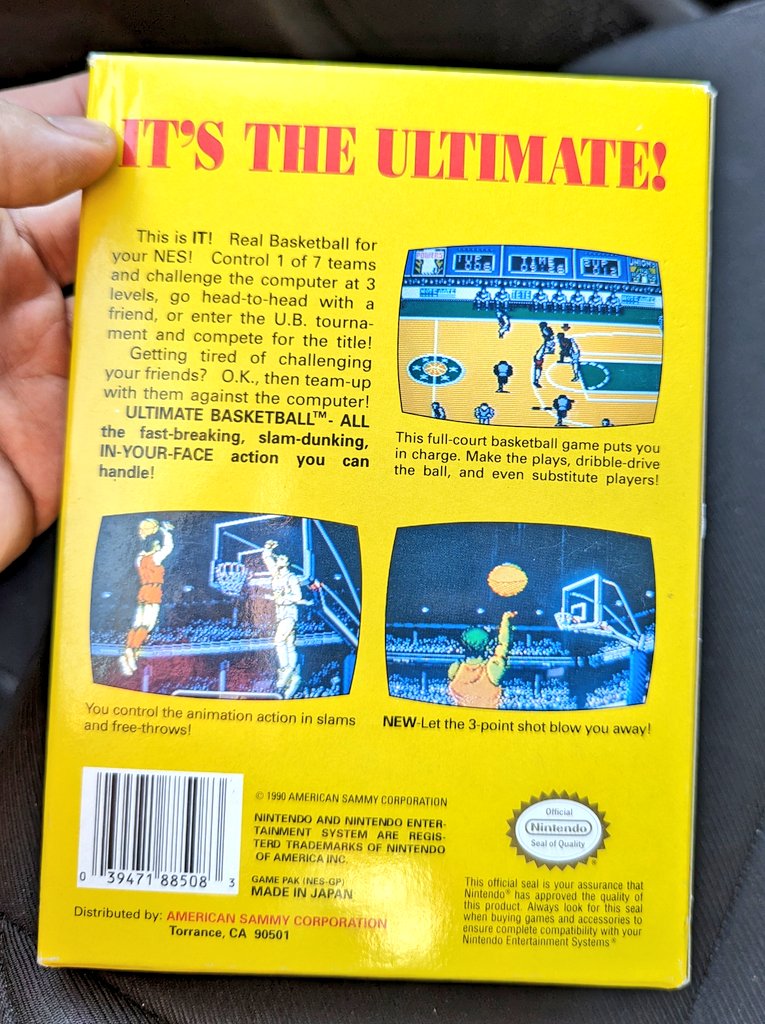 Just picked up a minty CIB copy of Ultimate Basketball on the #NES! Few weeks ago it was listed at $30, got it today for $15. 🏀🎮 #bballvideogames