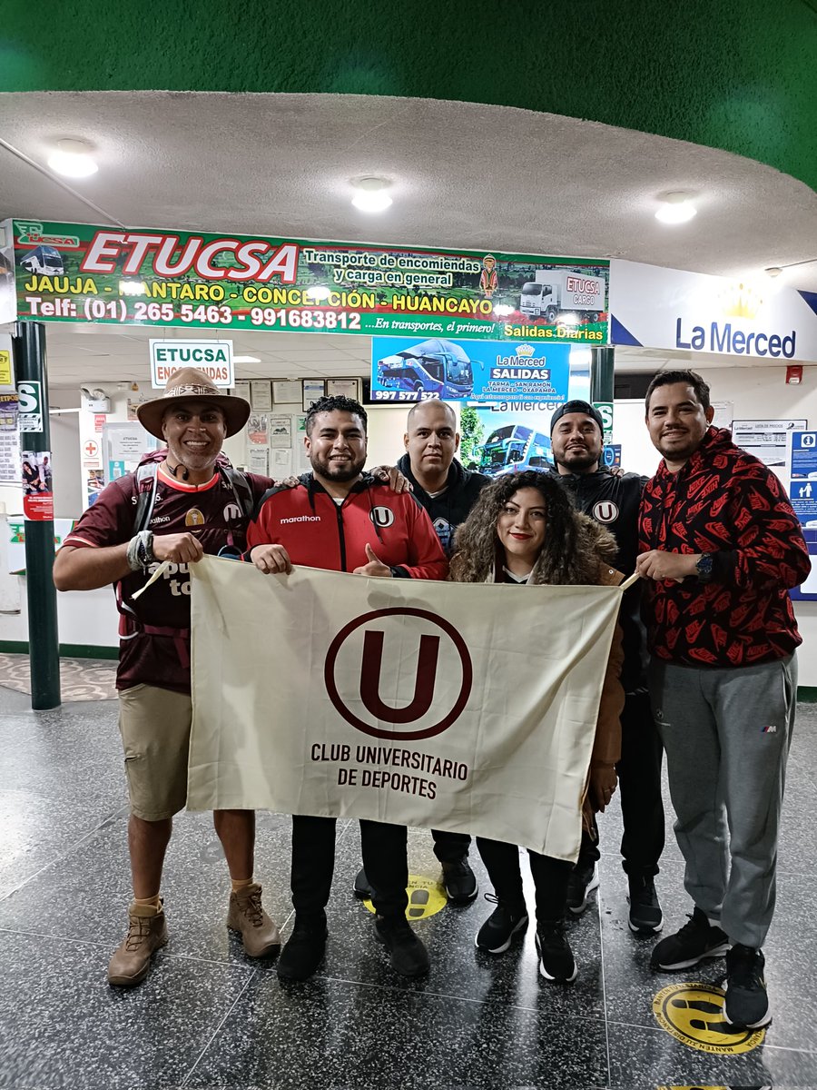 Rumbo a Tarma con mis Hermanos de Tribuna <a href="/hermanosdt_/">HERMANOS DE TRIB(U)NA</a> <a href="/JoaoGeldres/">Joao Geldres</a> <a href="/andre_acuna_/">André Acuña</a> <a href="/BrissetePer/">Brissete🌸💜</a>  <a href="/LuisCremaU/">Luis Salazar A.</a> 
#ConLaUHastaElFinal 
#GrandeHayUnoSolo