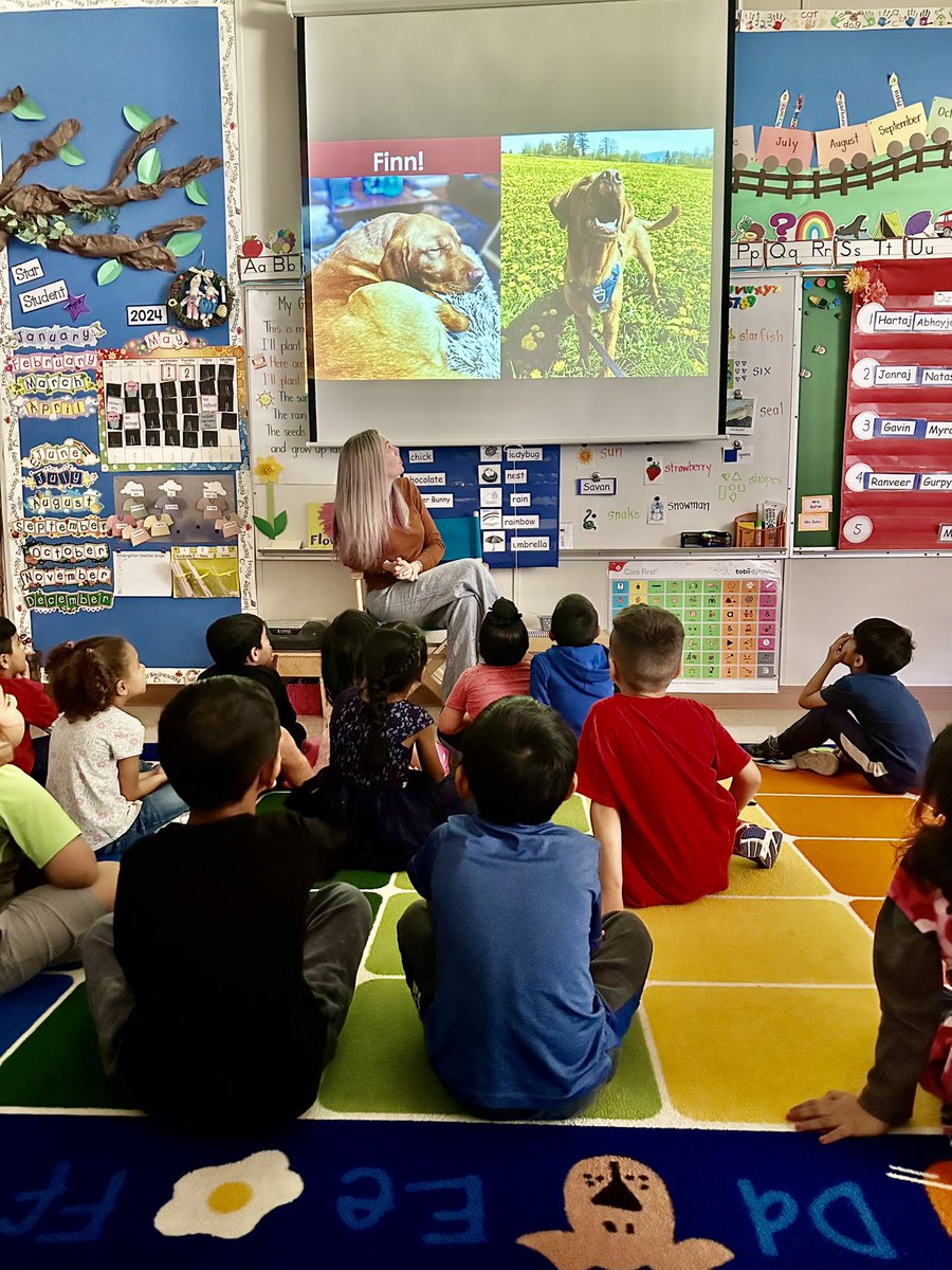 Visited @clearbrookcubs primary classes today to talk about my family, as part of our unit on school community members.  Sharing pet photos to a captive audience? Doesn’t get better than that! #bettertogether #ilovemyjob #abbyschools