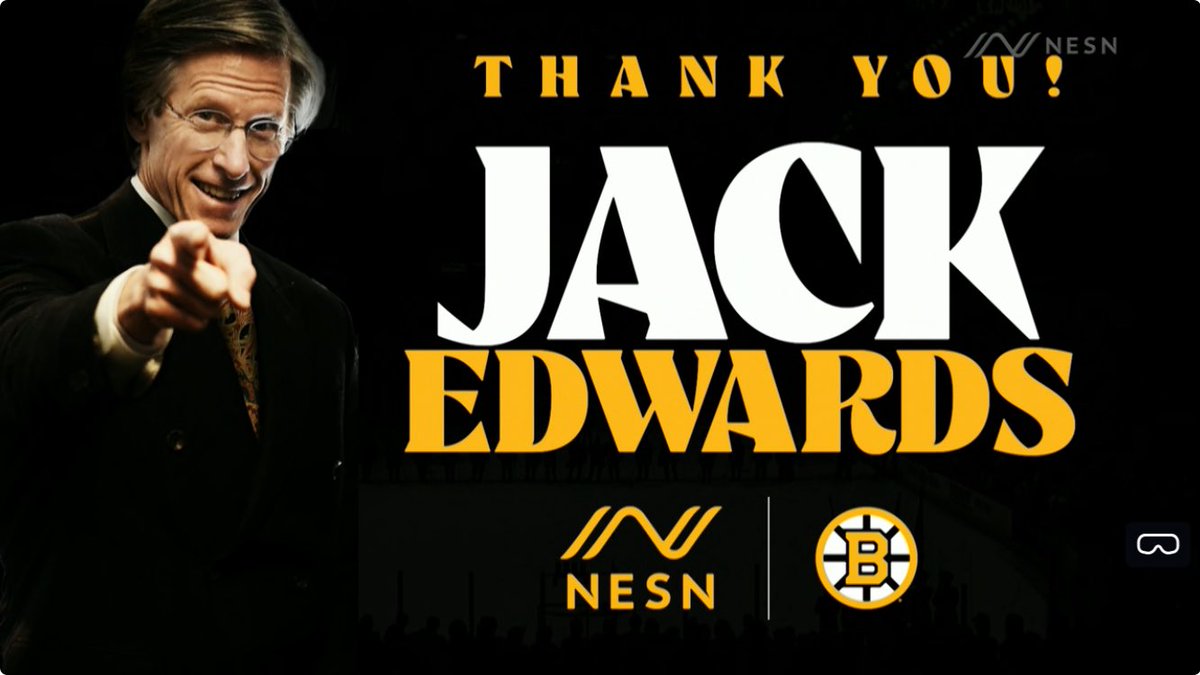 🙌🏾 The man, the legend. Game 7 won’t be the same without you soundtracking the sweet sounds of playoff hockey @RealJackEdwards but a Bruins win would be satisfactory consolation.