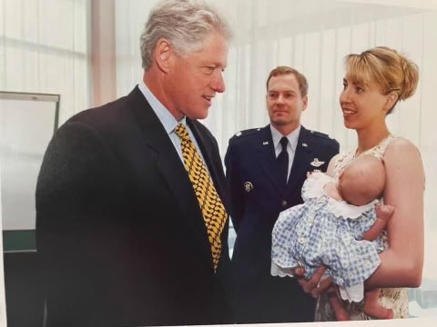 Bill can be endearing. This is myself, my wife, and our daughter Kylie when he visited the Air Force Academy shortly after my White House  years. Then, I wrote a book. Christmas cards stopped coming. 🤣🤣🤣